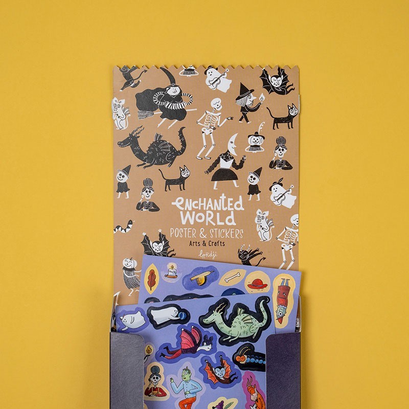 poster and monster stickers